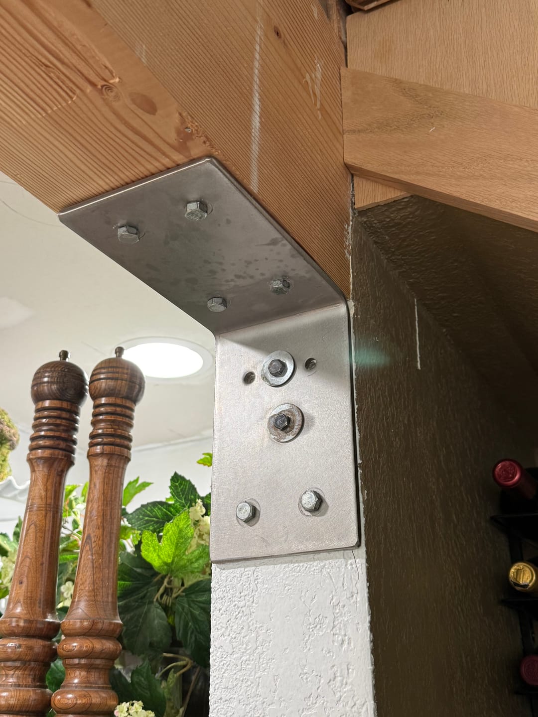 Customer photo review of Stainless Steel Angle Bracket for 6 inch Beams