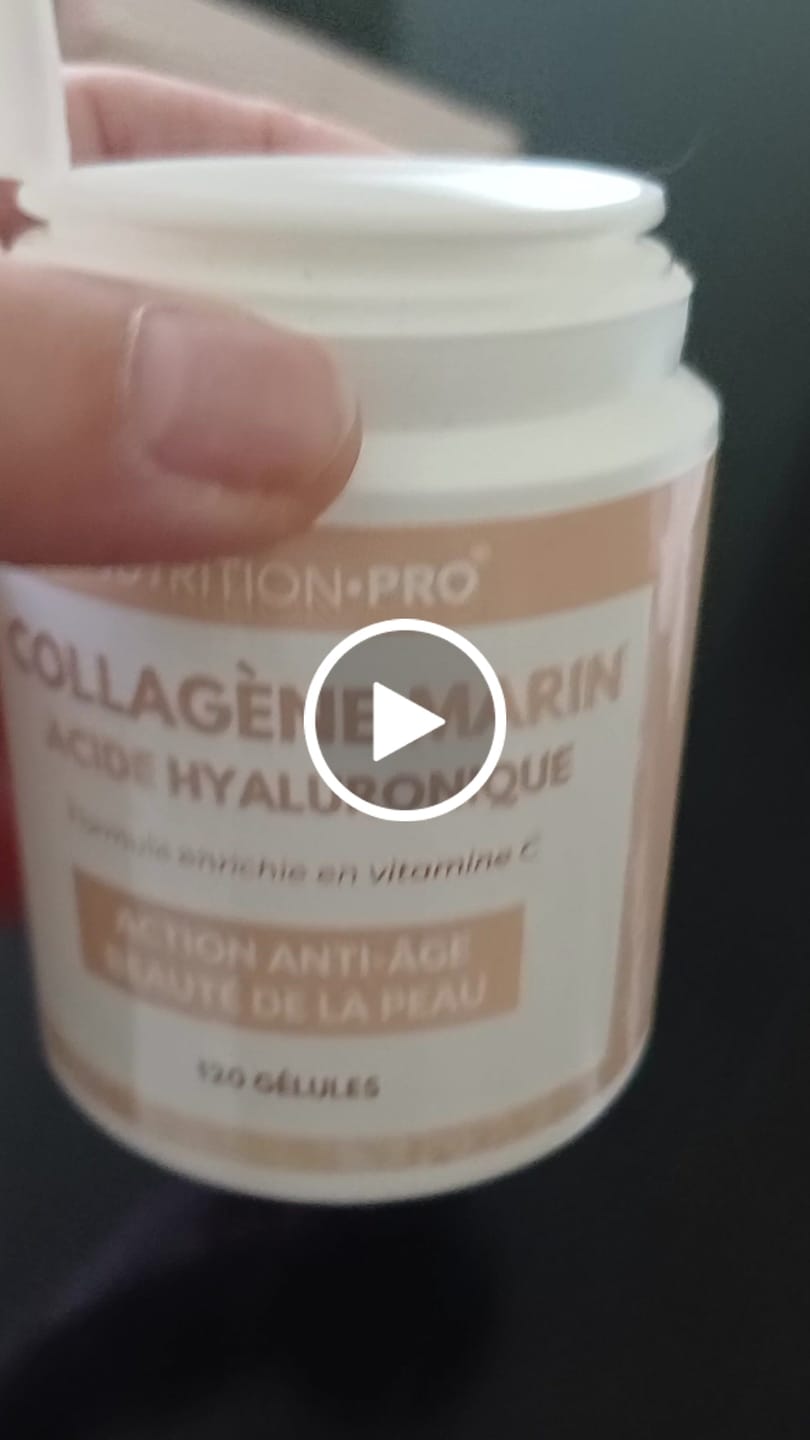 Customer video review of COLLAGÈNE MARIN / ACIDE HYALURONIQUE - 120 GÉLULES