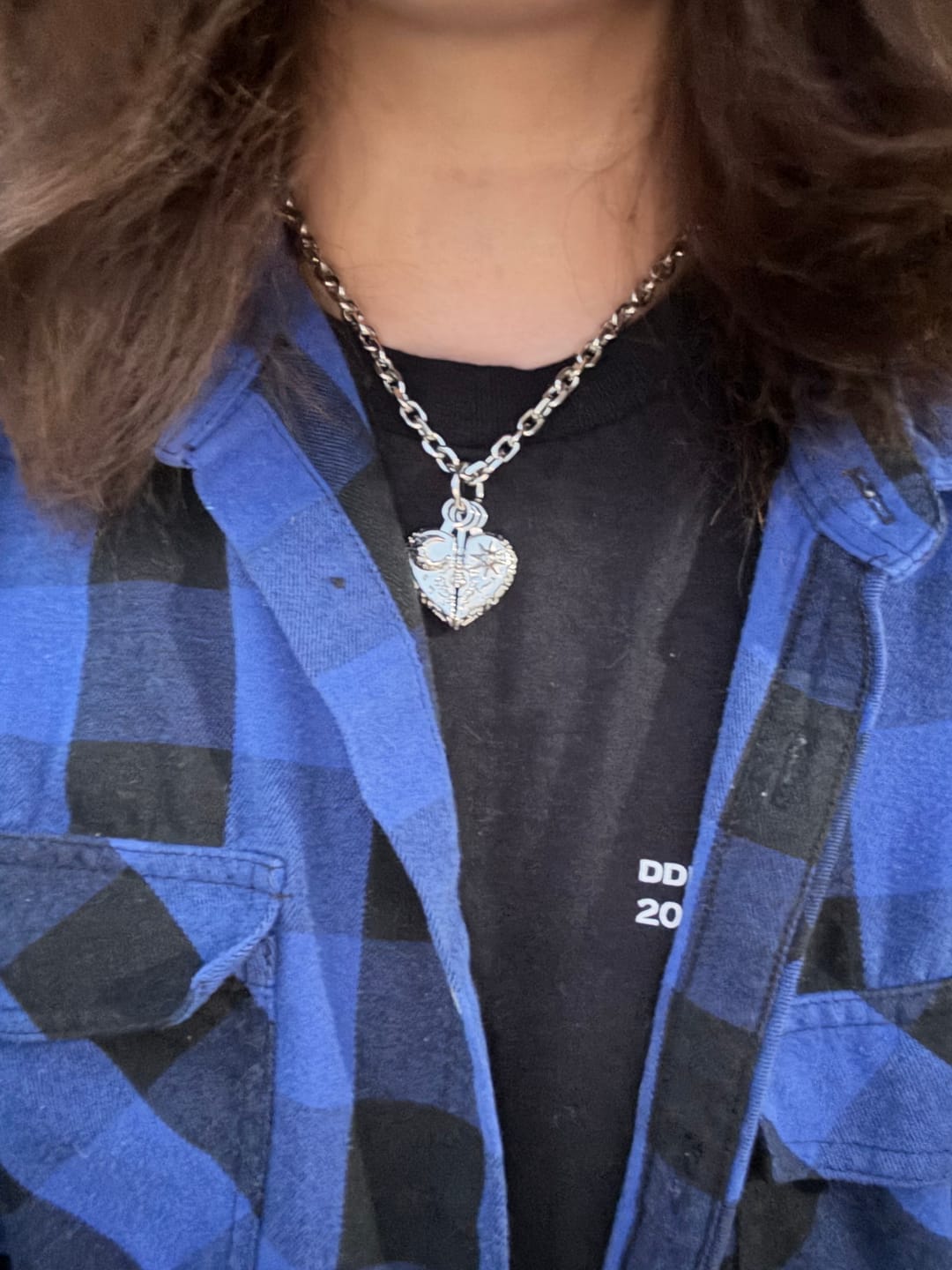 Customer photo review of COSMIC HEART PENDANT
