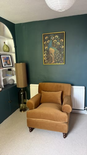 Customer photo review of Vintage Peacock No4 Print