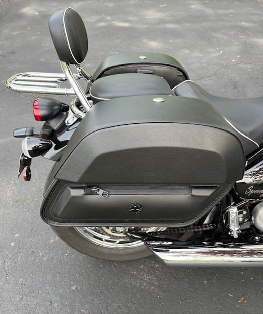 Customer photo review of 28L - Pantheon Medium Quick-Mount Triumph Bonneville Speedmaster 2018+ Motorcycle Saddlebags