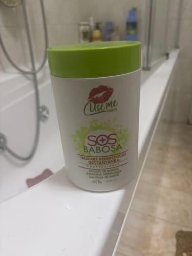Customer photo review of MÁSCARA RECONSTRUÇÃO SOS BABOSA - 1 KG