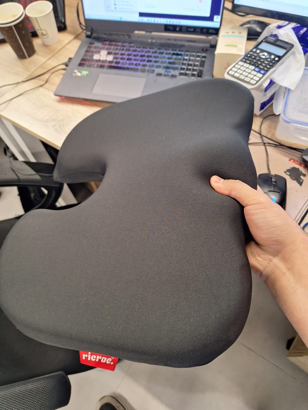 Customer photo review of Rab- Memory Foam Portable Tailbone Cushion