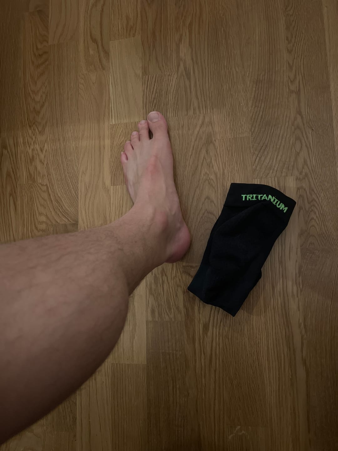 Customer photo review of eXtend High – Kompressiosukat – Musta / Lime