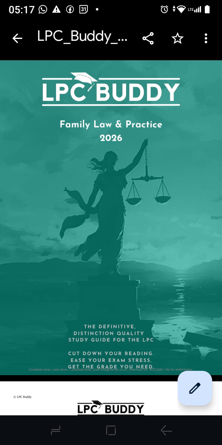 Customer photo review of LPC Buddy™ 2026 | Family Law | Distinction Level Study Guide for the LPC (Electronic)
