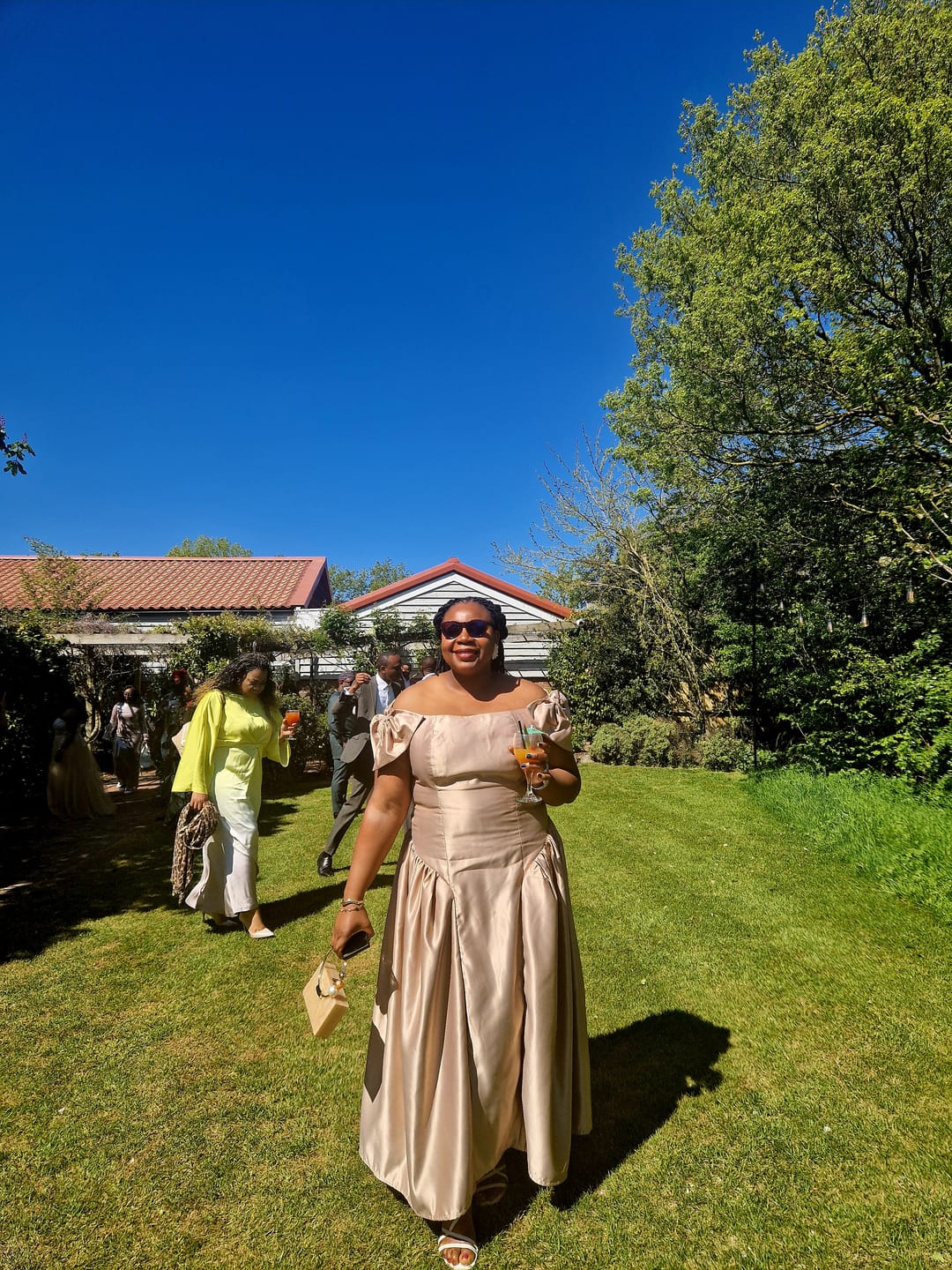 Customer photo review of Plain Duchess Satin Fabric