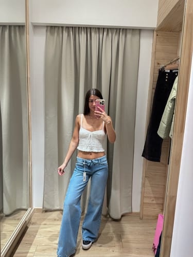 Customer photo review of Pantalón Pretina Invertida Blue