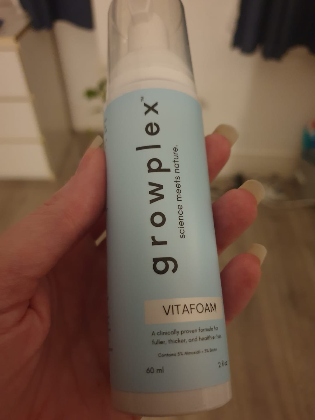 Customer photo review of VITAFOAM ™ Hair Growth Formula