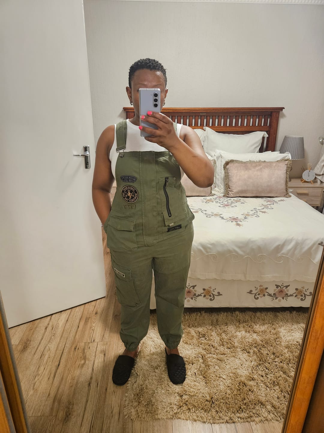 Customer photo review of Curve Gear Dungaree Olive