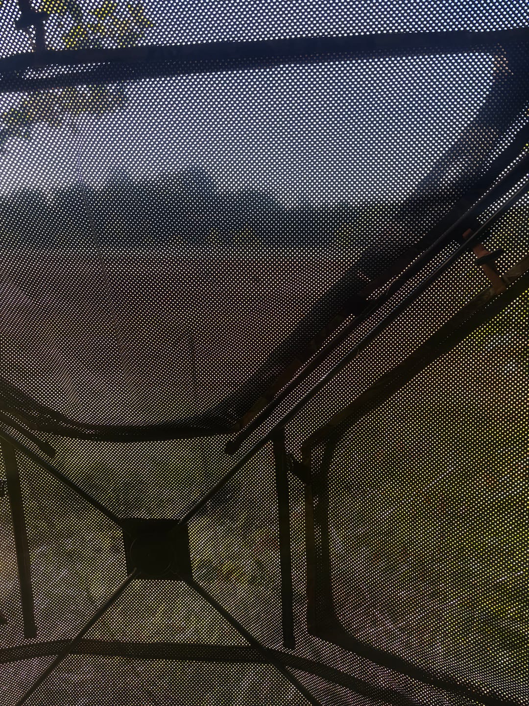 Customer photo review of Vis360 See Through Ground Blind | 360° Camouflage Pop Up Hunting Blind for 2/3/4 Person | Portable Deer Blind with Orange Cover