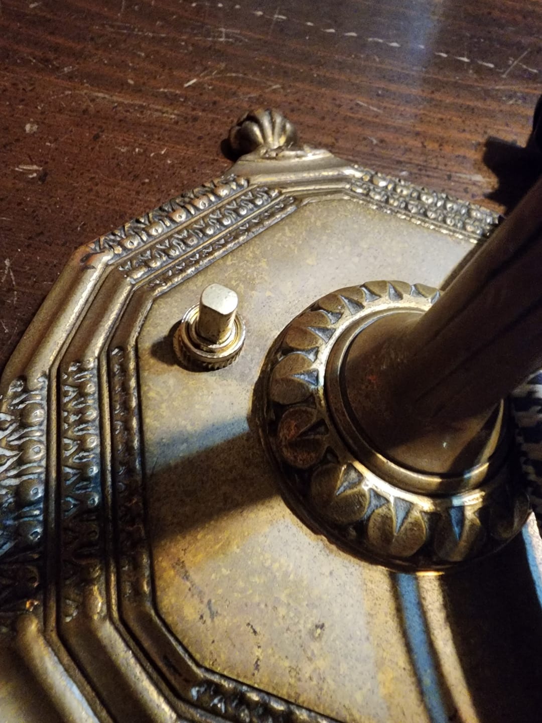 Customer photo review of On/Off Push Button Canopy Switch - Polished Brass