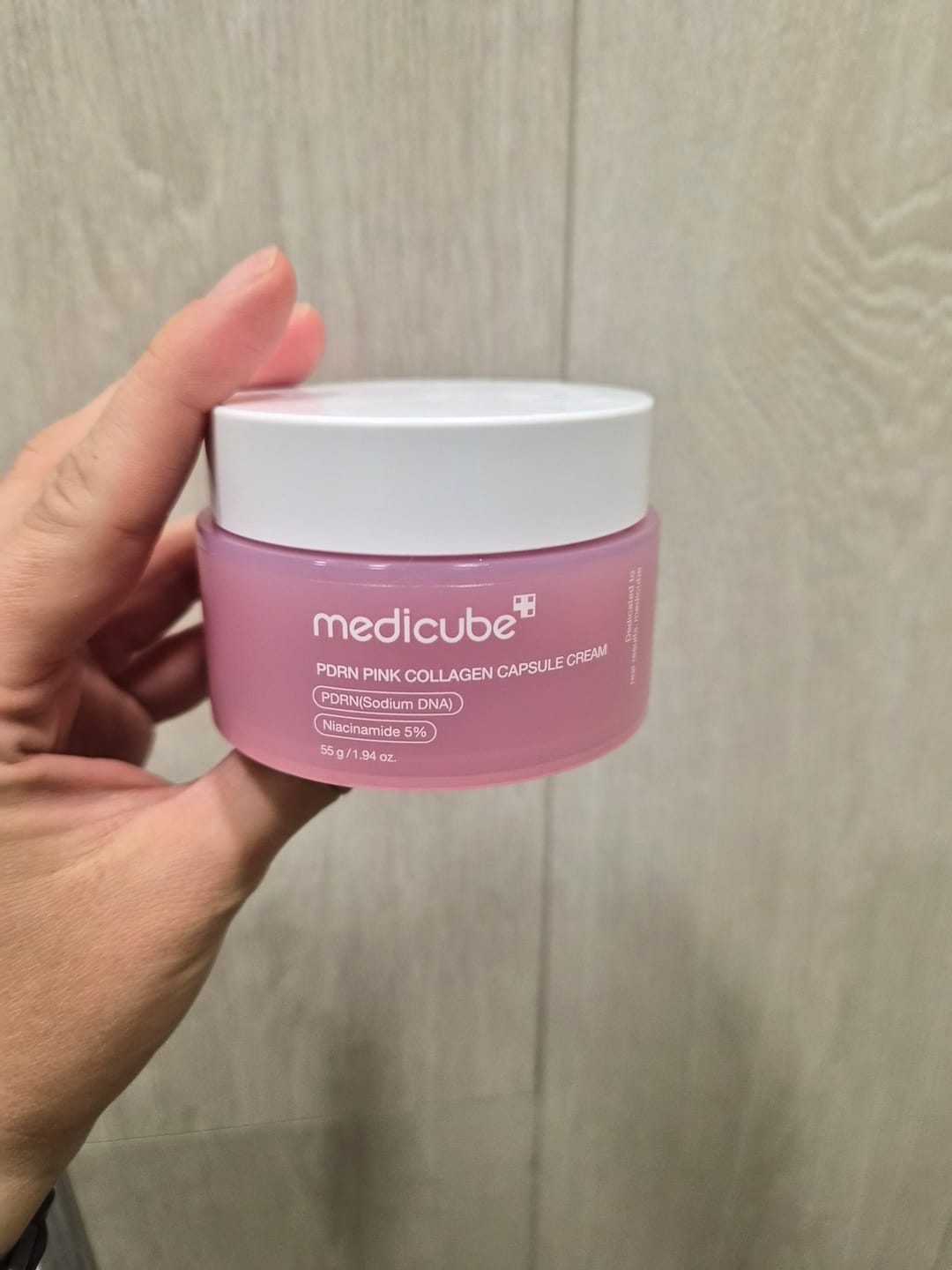 Customer photo review of Kapsulu liftinga krēms ādas tvirtumam Medicube PDRN Pink Collagen Capsule Cream
