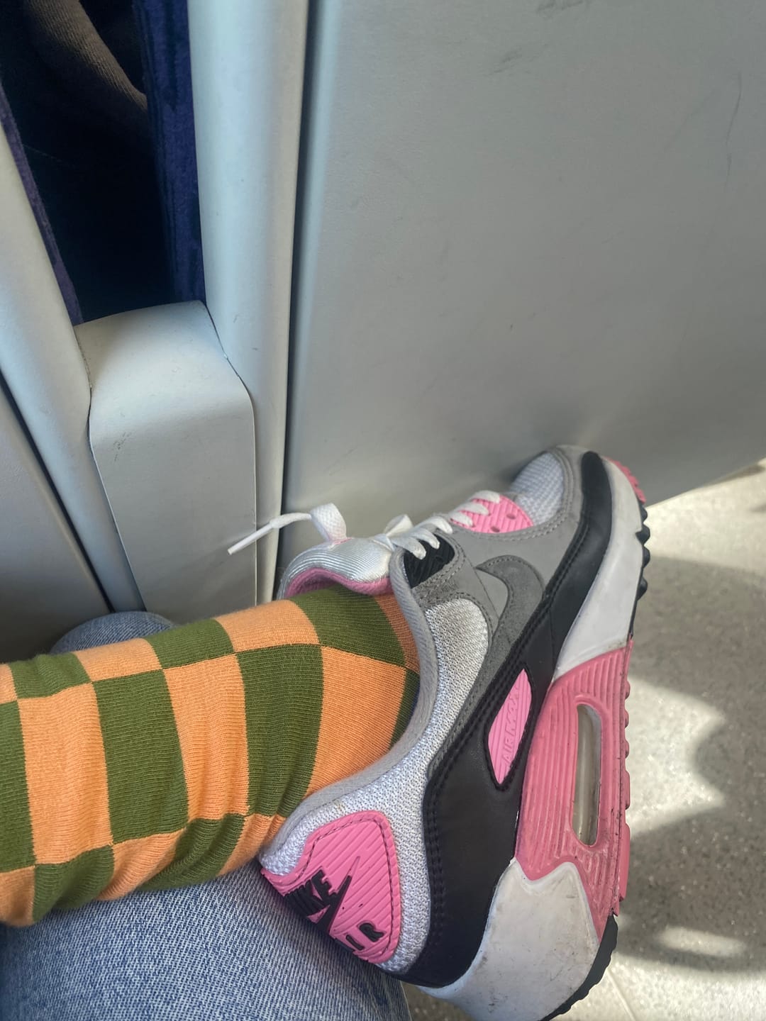 Customer photo review of Women's Smoky Blue Seahorse Organic Cotton Ankle Socks