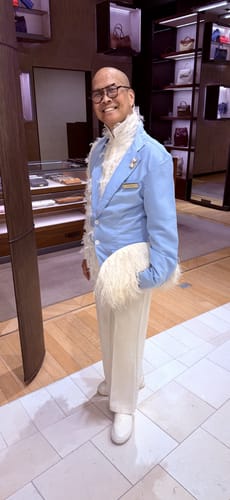 Customer photo review of Men's Hollow One Shoulder Casual Blazer SKUL27362