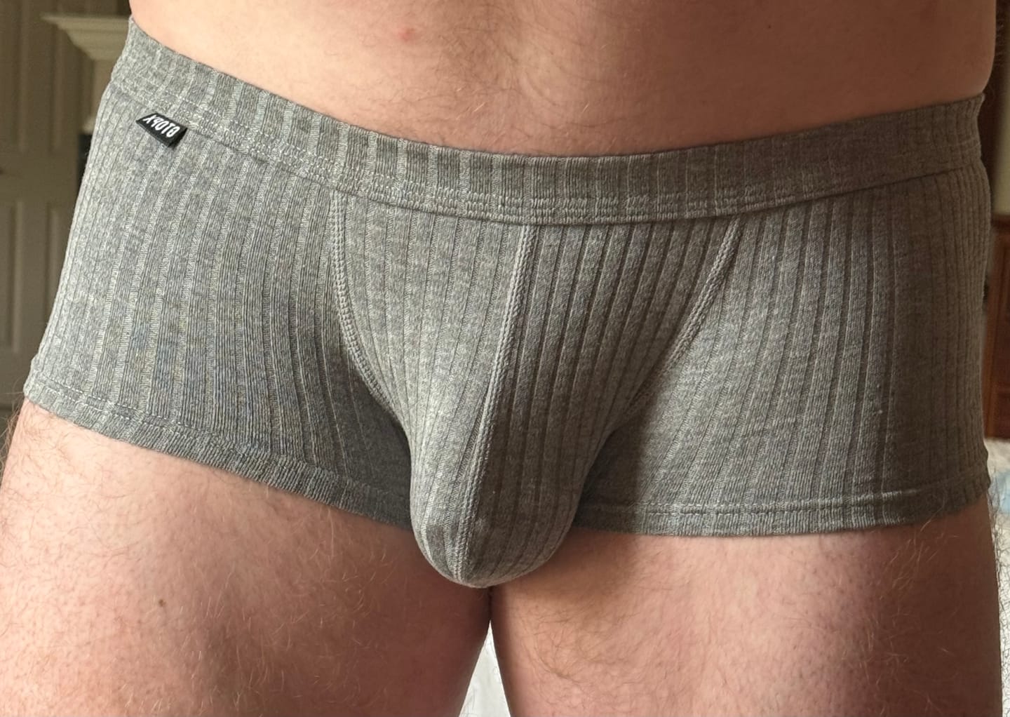Customer photo review of Men's Threaded Fabric U-Raised Low Rise Trunks