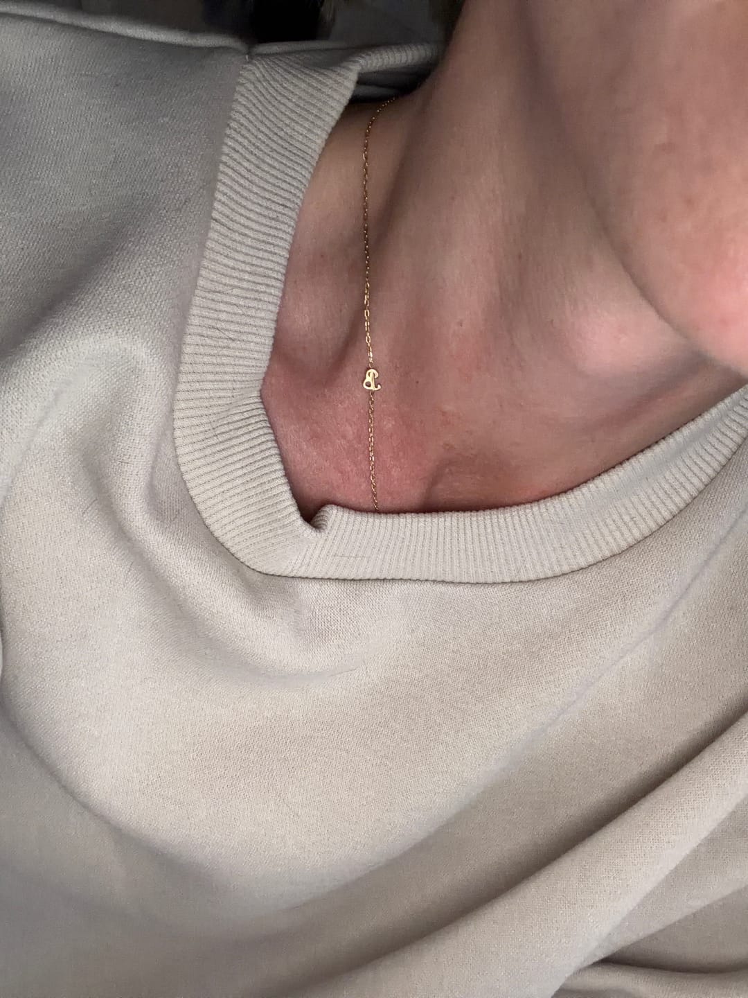 Customer photo review of Initial Chain Necklace
