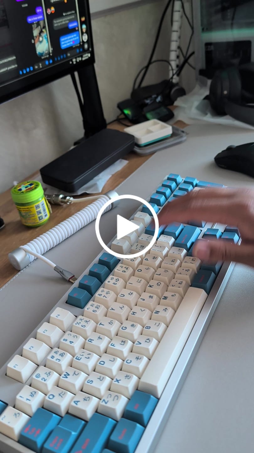 Customer video review of HMX RETRO J TACTILE SWITCH FACTORY LUBED EDITION (10PCS)