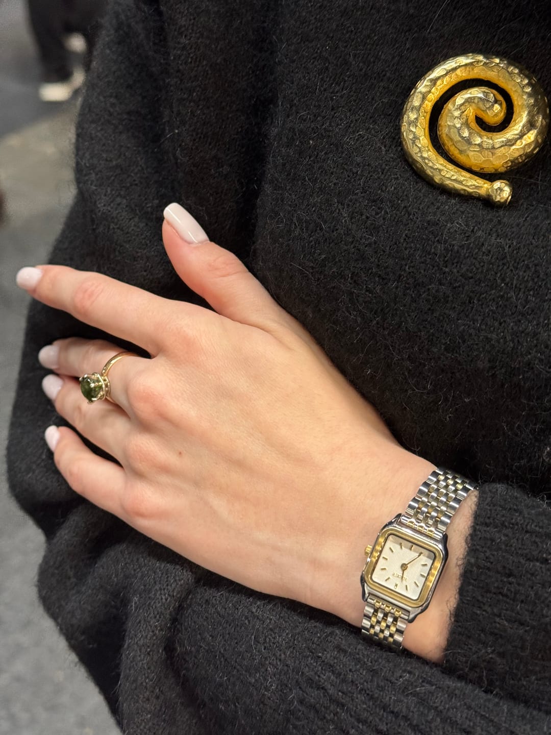 Customer photo review of Macy Petite Gold Silver