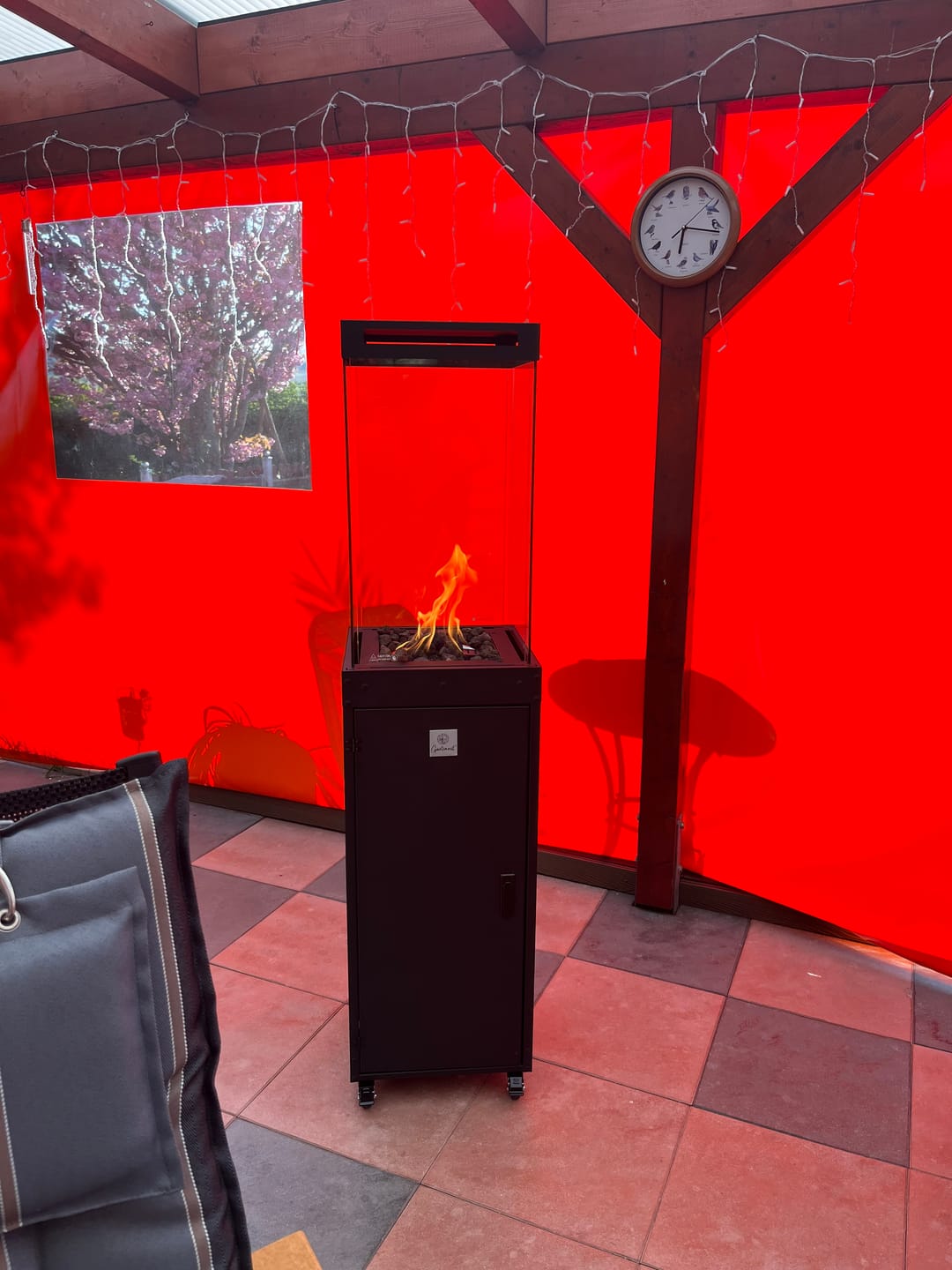 Customer photo review of Gartenzeit® Gas-Terrassenheizer mit Glaszylinder inkl. Abdeckung
