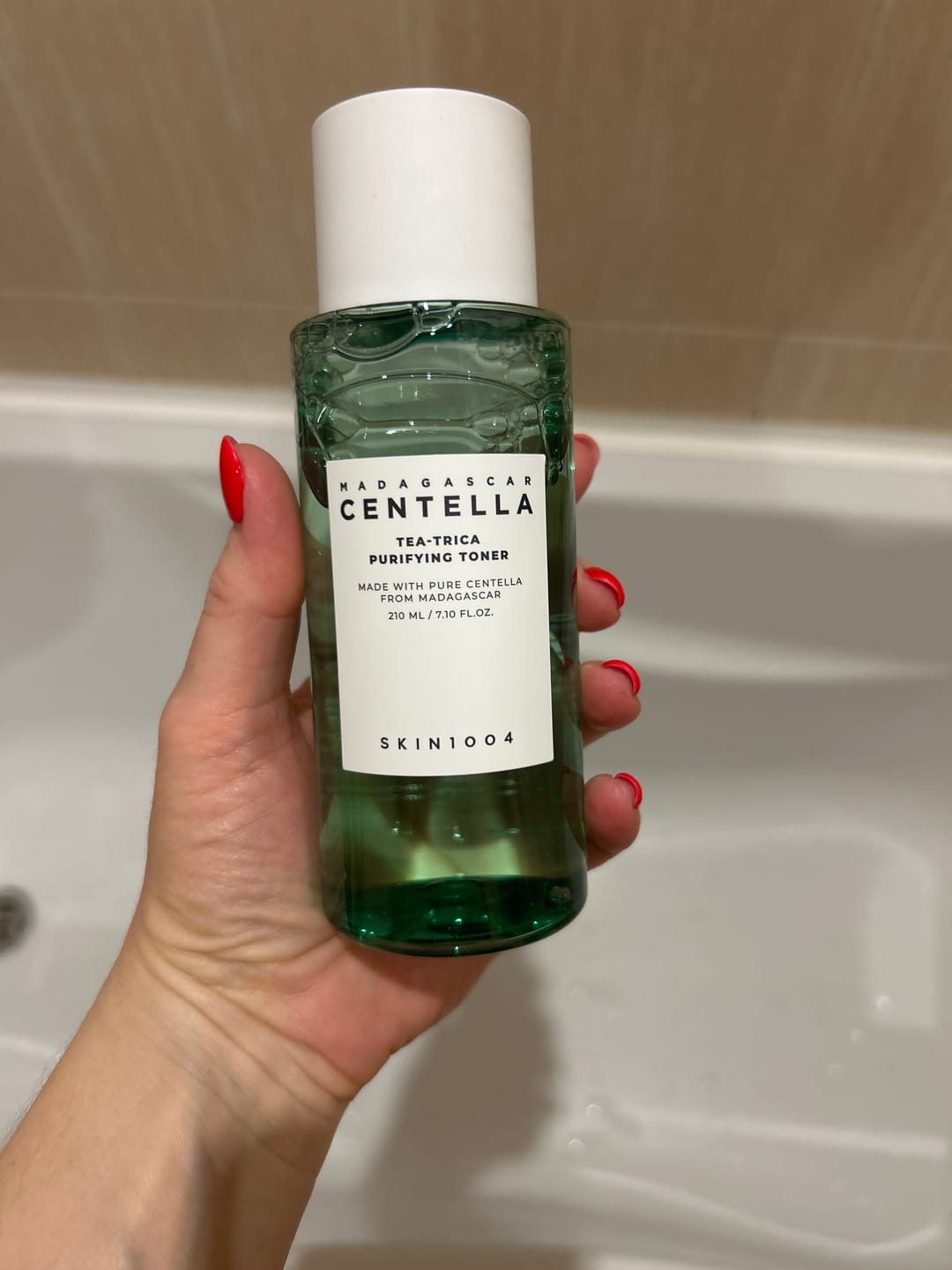 Customer photo review of Pretiekaisuma toniks ar tējas koku SKIN1004 Madagascar Centella Tea-Trica Purifying Toner