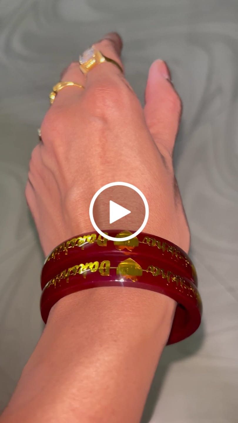 Customer video review of Anmol Bandhan Gold Bangles –  Love & Togetherness in World's Language