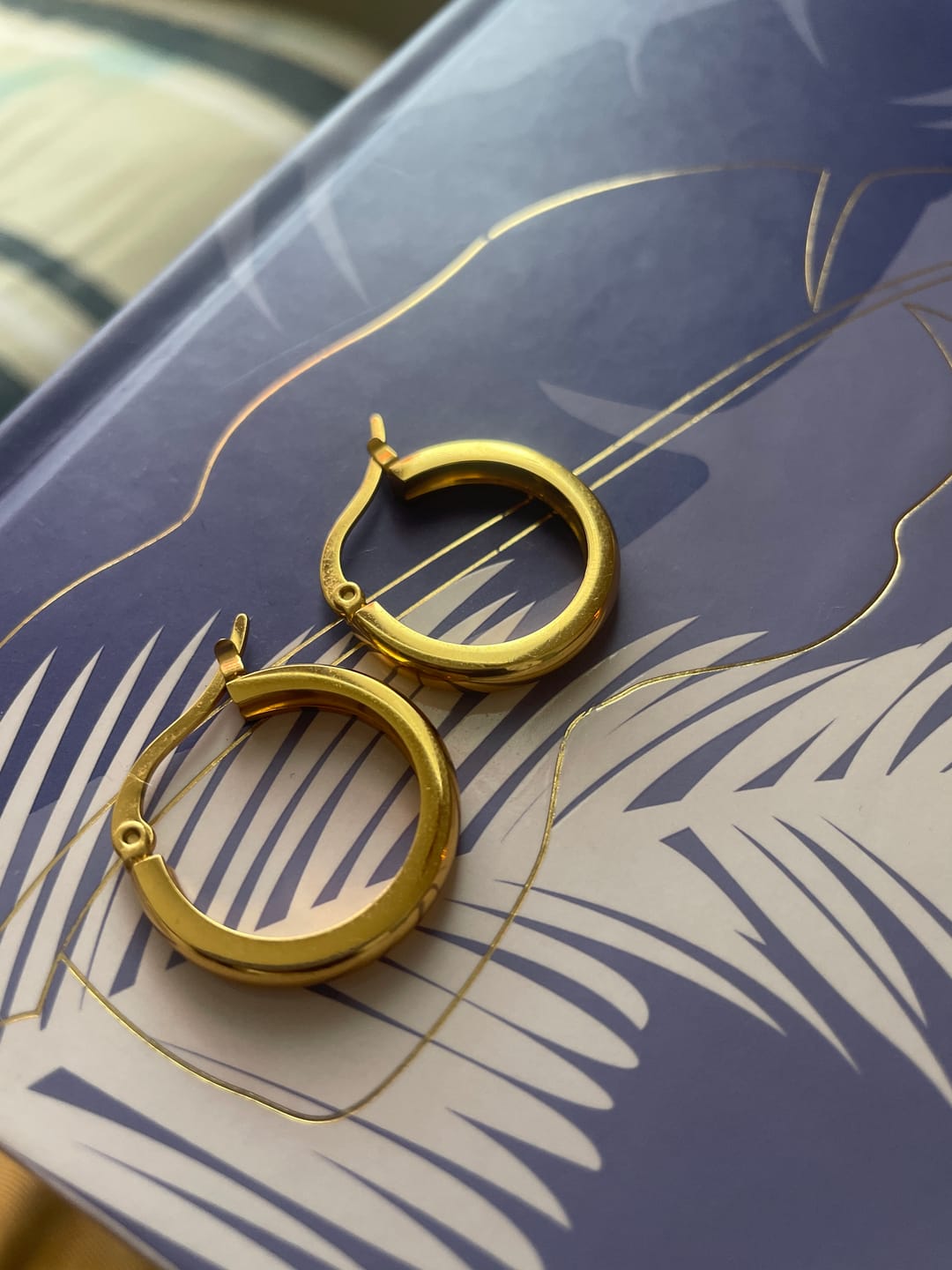 Customer photo review of 18ct Gold Plated Tarawhiti Earrings