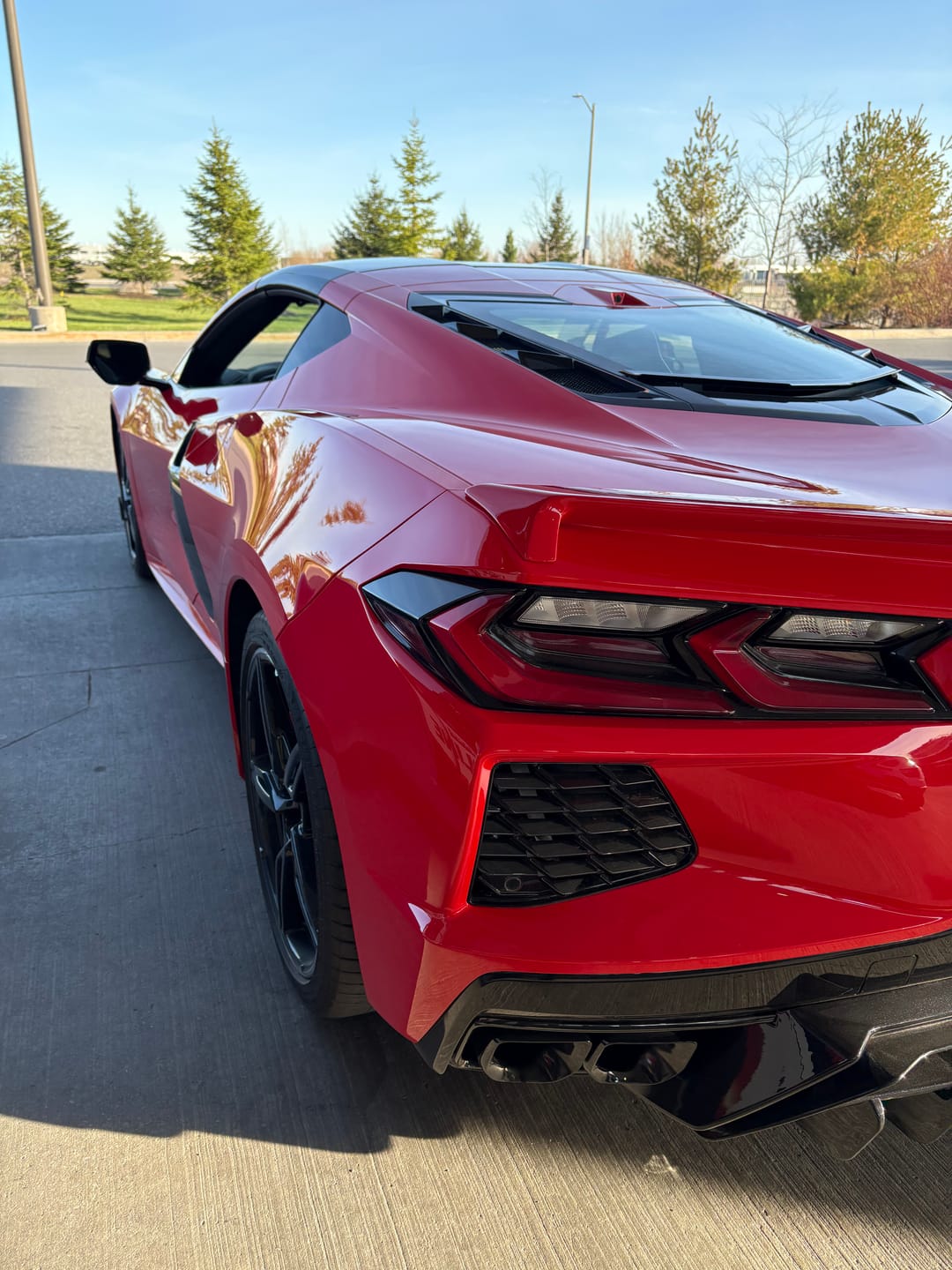 Customer photo review of Corvette C8 Rear Bumper Add-On Diffuser Splitter Lip