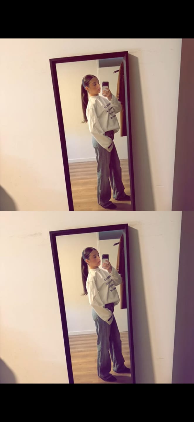 Customer photo review of VINTAGE LOGO LONGSLEEVE T-SHIRT WHITE