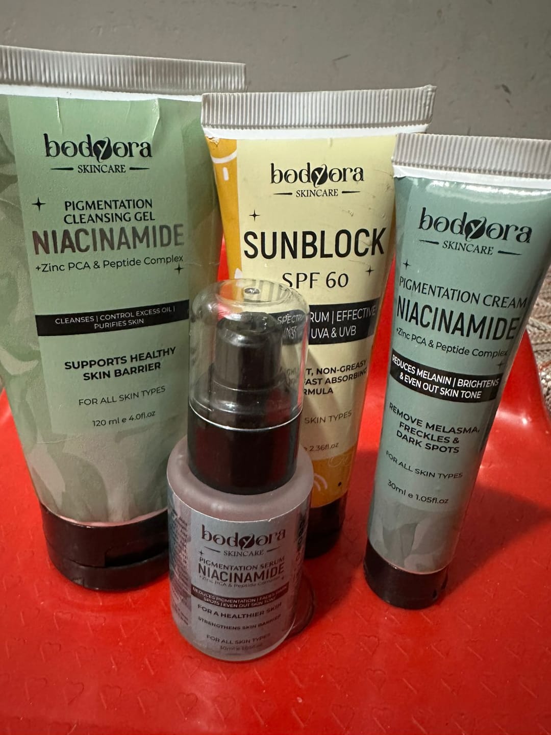 Customer photo review of Pigmentation Bundle