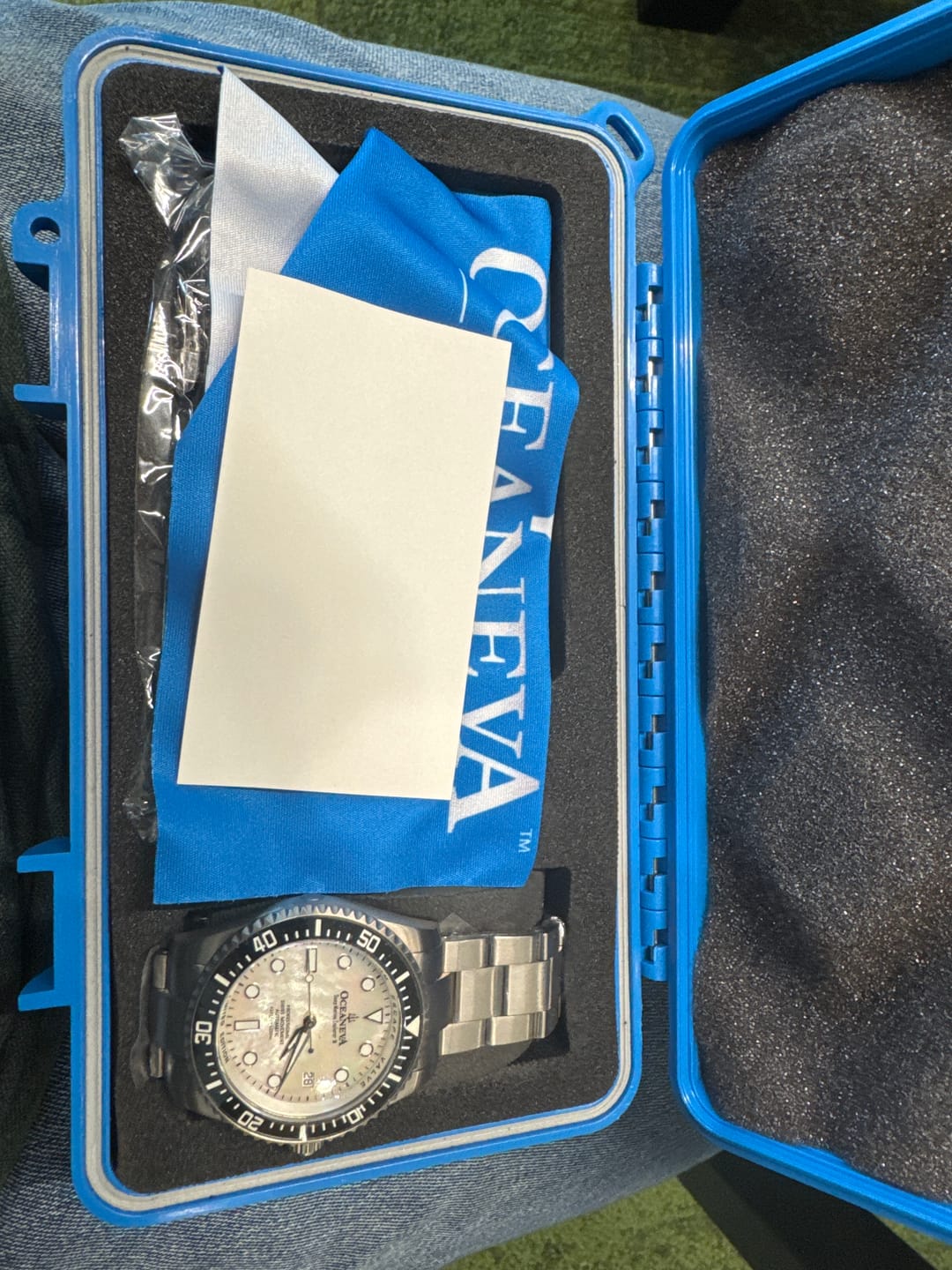 Customer photo review of Oceaneva Deep Marine Explorer II Titanium Limited Edition Watch White Dial