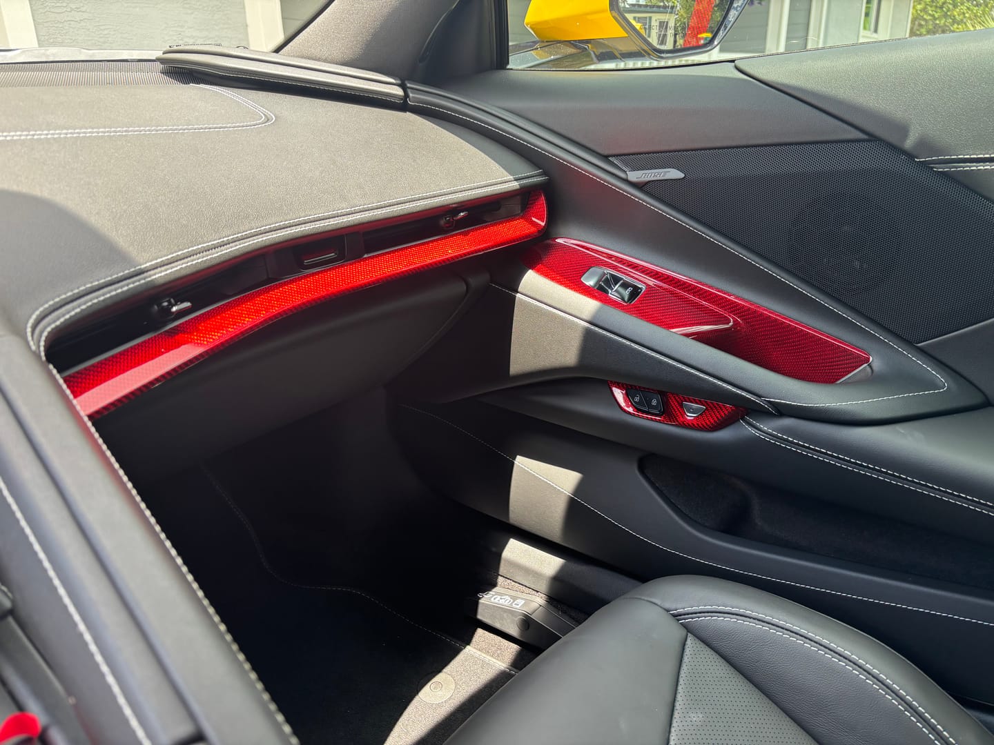 Customer photo review of 2026+ C8 Corvette Carbon Fiber Dash Trim Cover | Chrome Delete