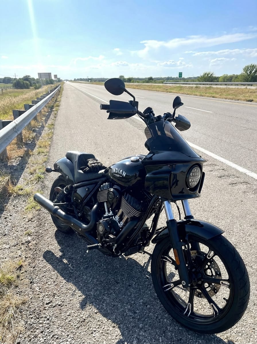 Customer photo review of Viking Darkin Indian Chief Motorcycle Fairing Gloss Black
