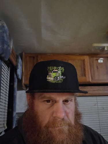 Customer photo review of Embroidered Wool Flat Bill Hat
