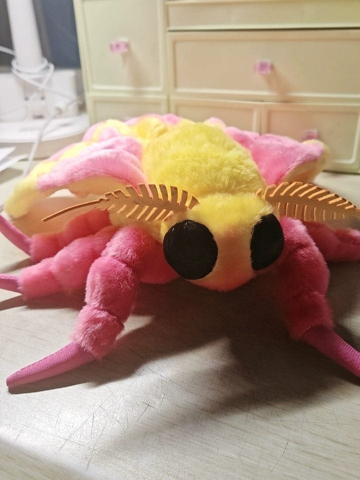 Customer photo review of Realistic Rosy Maple Moth Plush – Soft, Lifelike, and Perfect for Nature Lovers