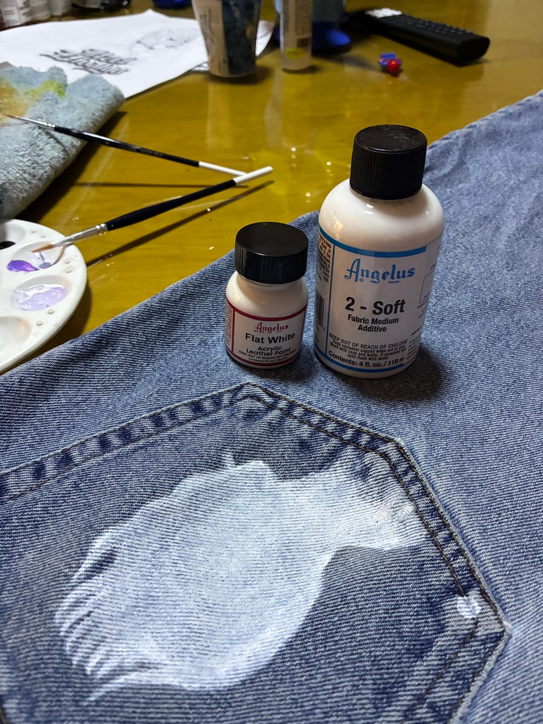 Customer photo review of Pintura Angelus Flat white (tono matte)