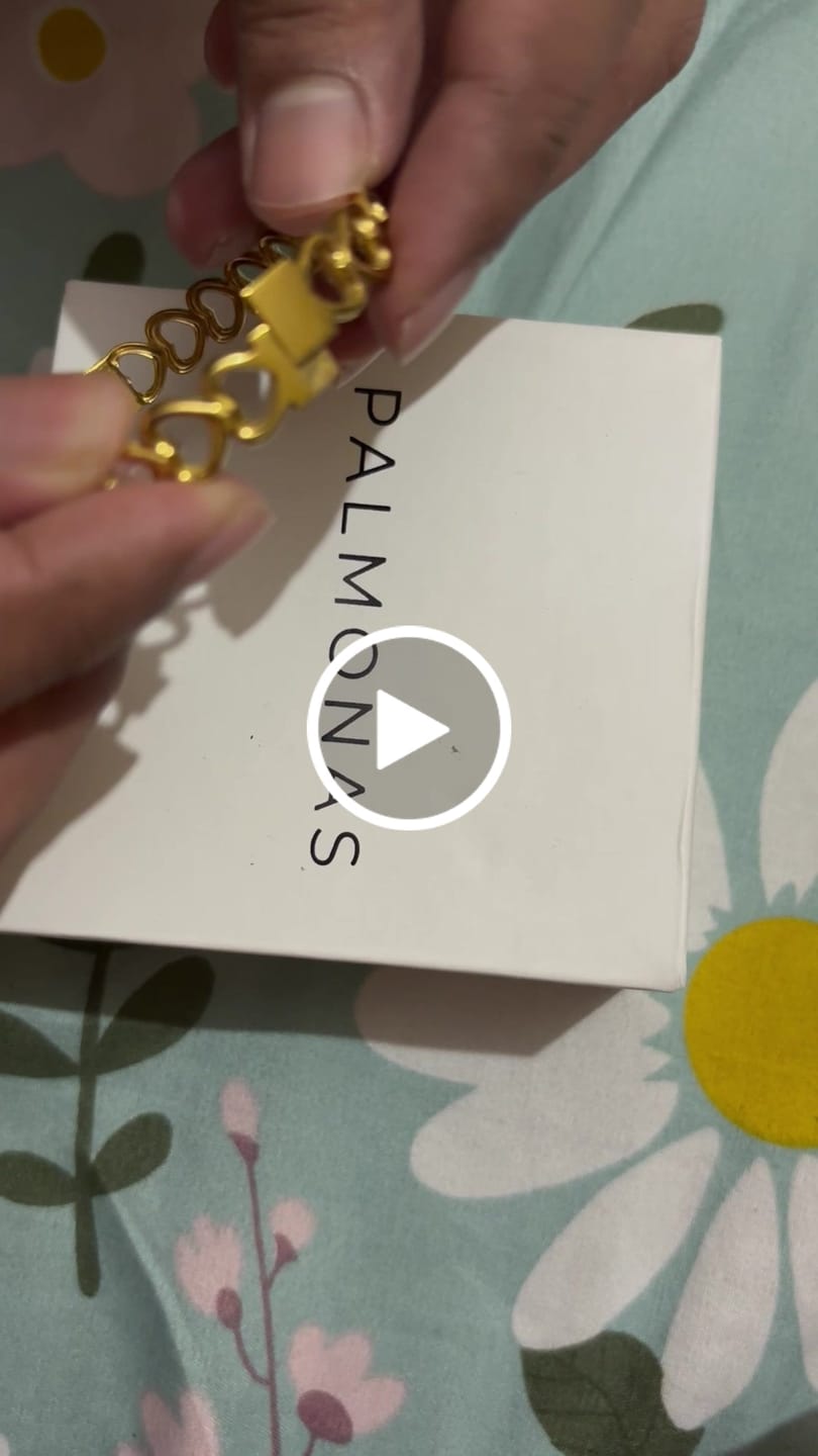 Customer video review of Gold Heart Bangle Bracelet