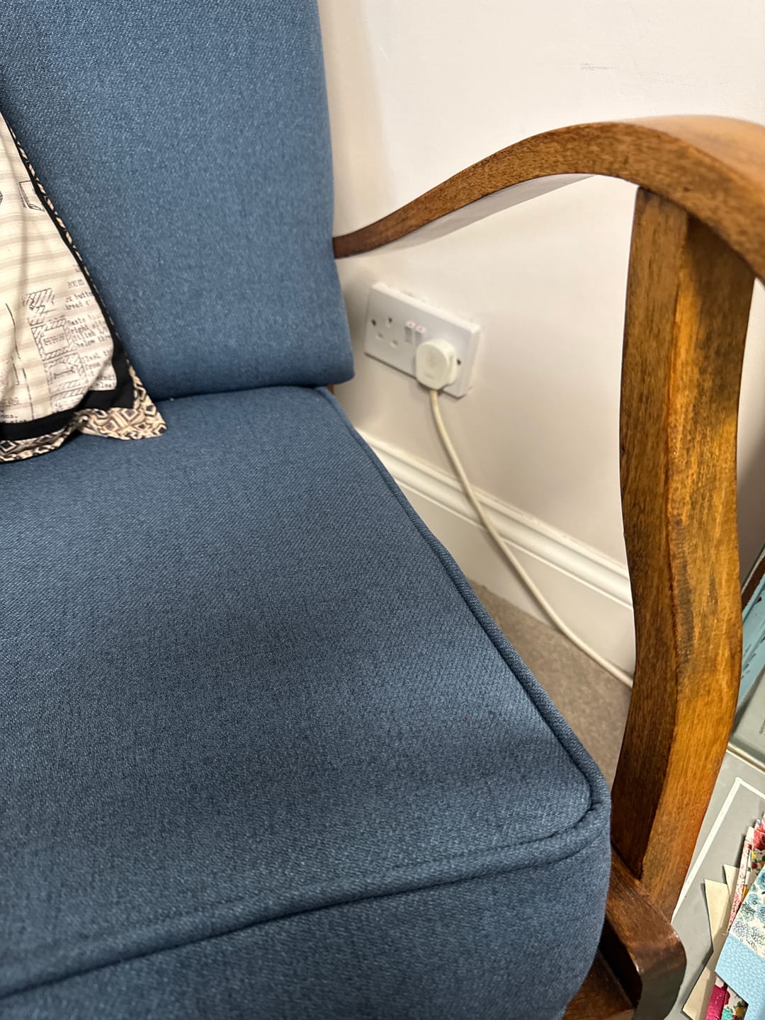 Customer photo review of Soft Textured Furnishing Fabric