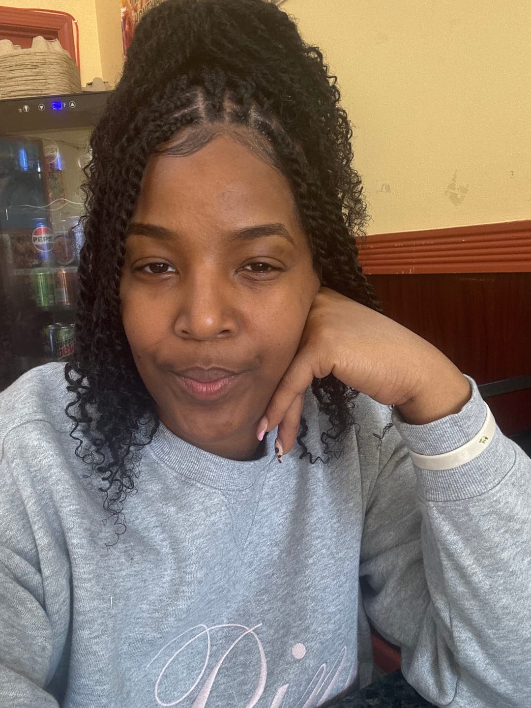 Customer photo review of Upgraded Natural Color Afro Kinky Bulk Human Hair (50g per pack)
