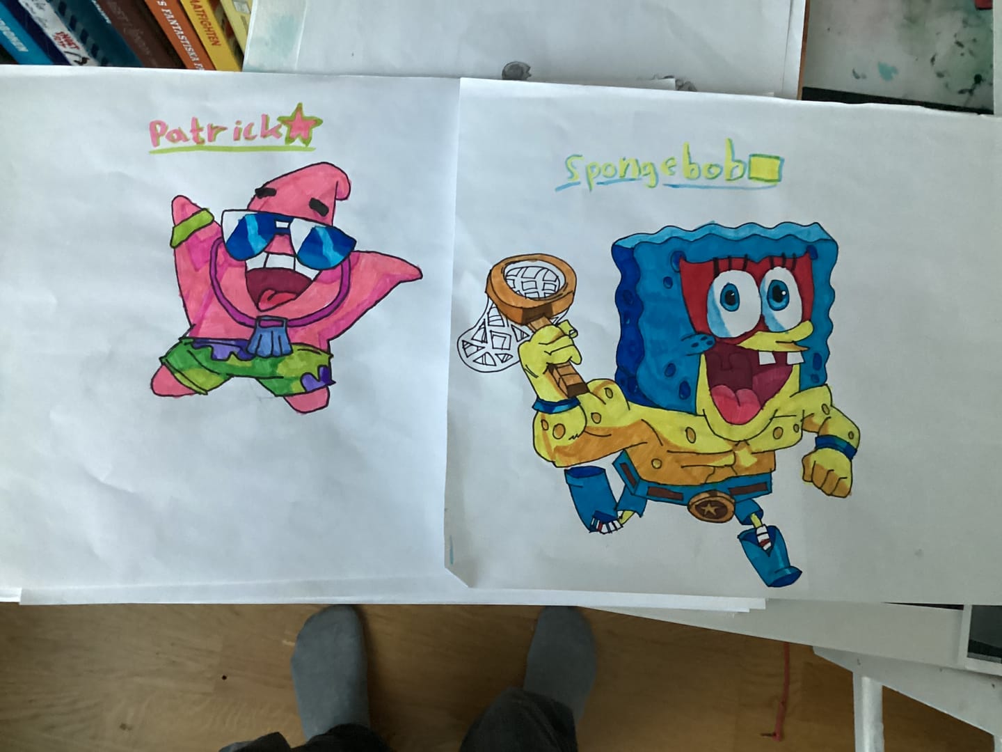 Customer photo review of Ohuhu Maui 60 Colors Dual Tips Water Based Art Markers, Brush & Fineliner