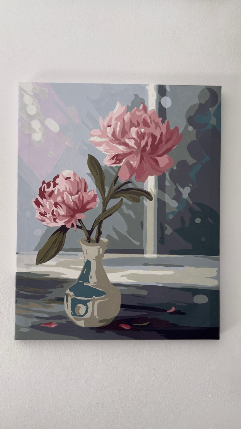 Customer photo review of Malen nach Zahlen - Blume im Wasserglas