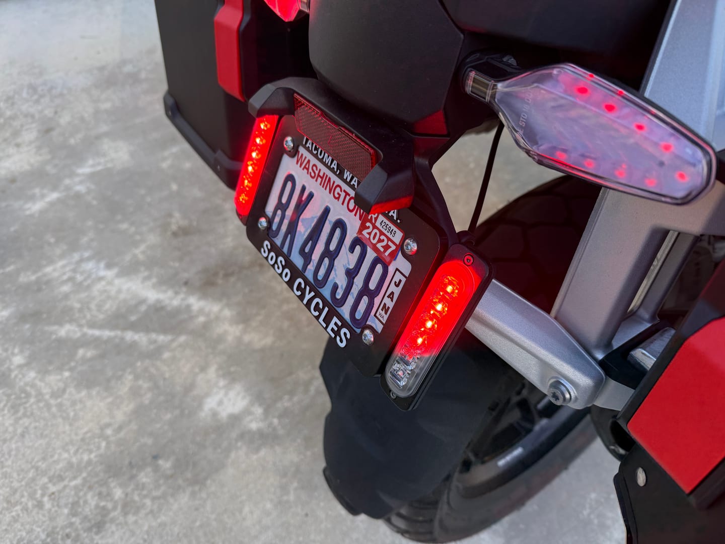 Customer photo review of B6 Dual LED Brake Light Kit with License Plate Mount