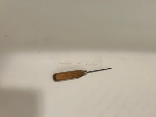 Customer photo review of Floor Crack Repair - Tub and Shower Repair Kit