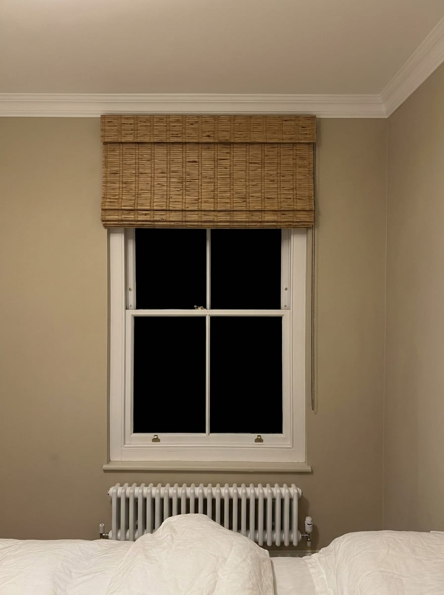 Customer photo review of Lyra Handwoven Natural Jute Bamboo Shade