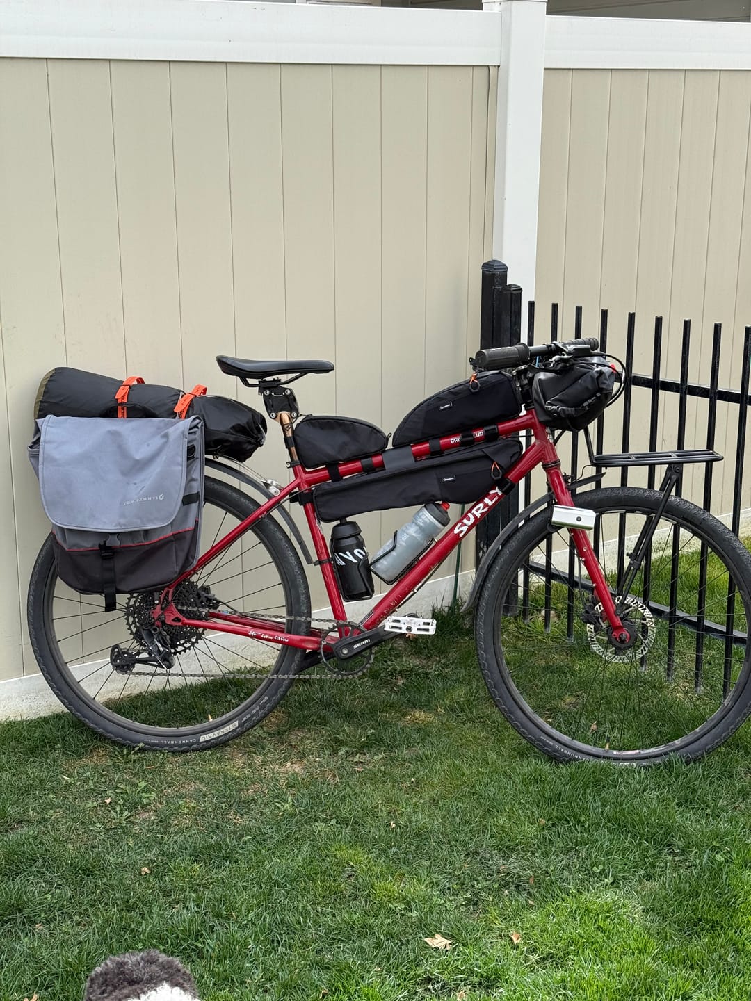 Customer photo review of Water-repellent Frame Bag for Bikepacking 3.5L/4.2L/5L