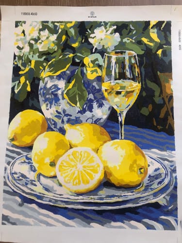 Customer photo review of Lemons and Wine | Paint by Numbers