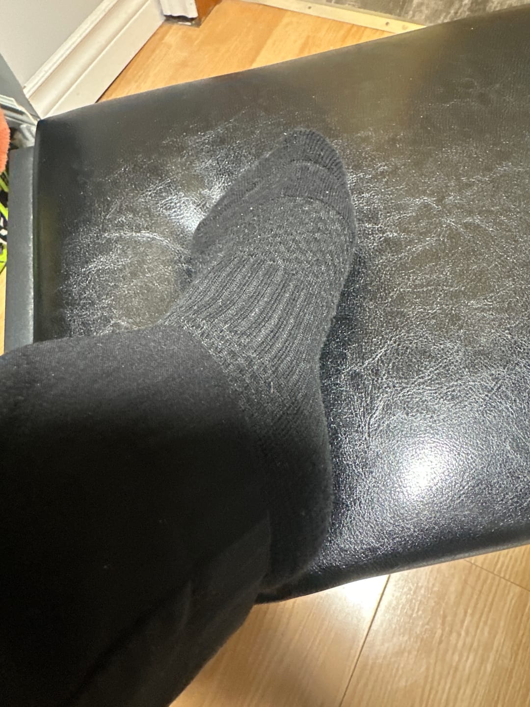 Customer photo review of Black Ankle Compression Socks 5-Pack Bundle