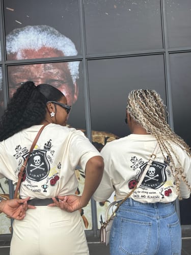 Customer photo review of Orlando Pirates Quirky Boxy Tee-Ivory