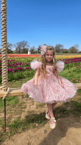 Customer photo review of Luxurious Baby Girl Formal Puffy Party Dress Girl Fluffy Pageant Princess Dress