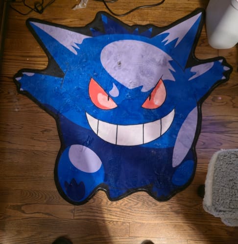 Customer photo review of Gigantamax Gengar Rug
