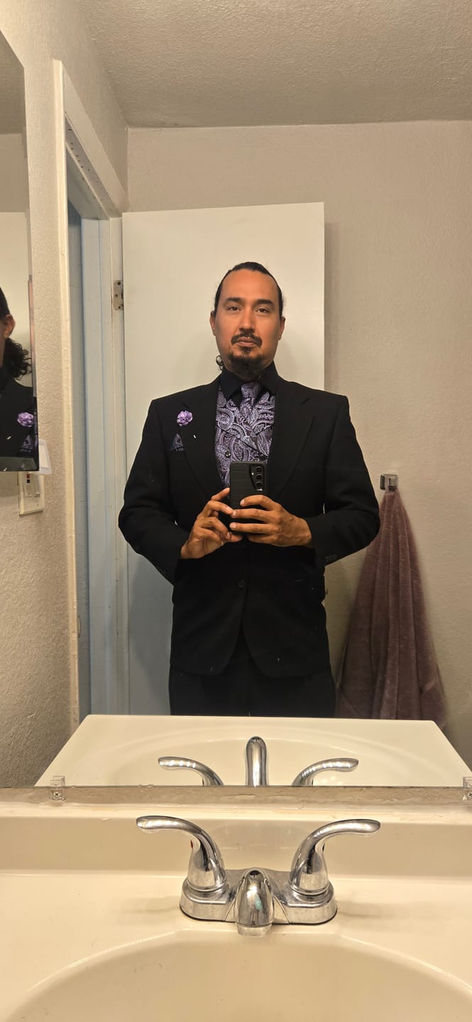 Customer photo review of Ties2you Purple Double Breasted Suit Vest Paisley Formal Waistcoat Tie Hanky Cufflinks Set